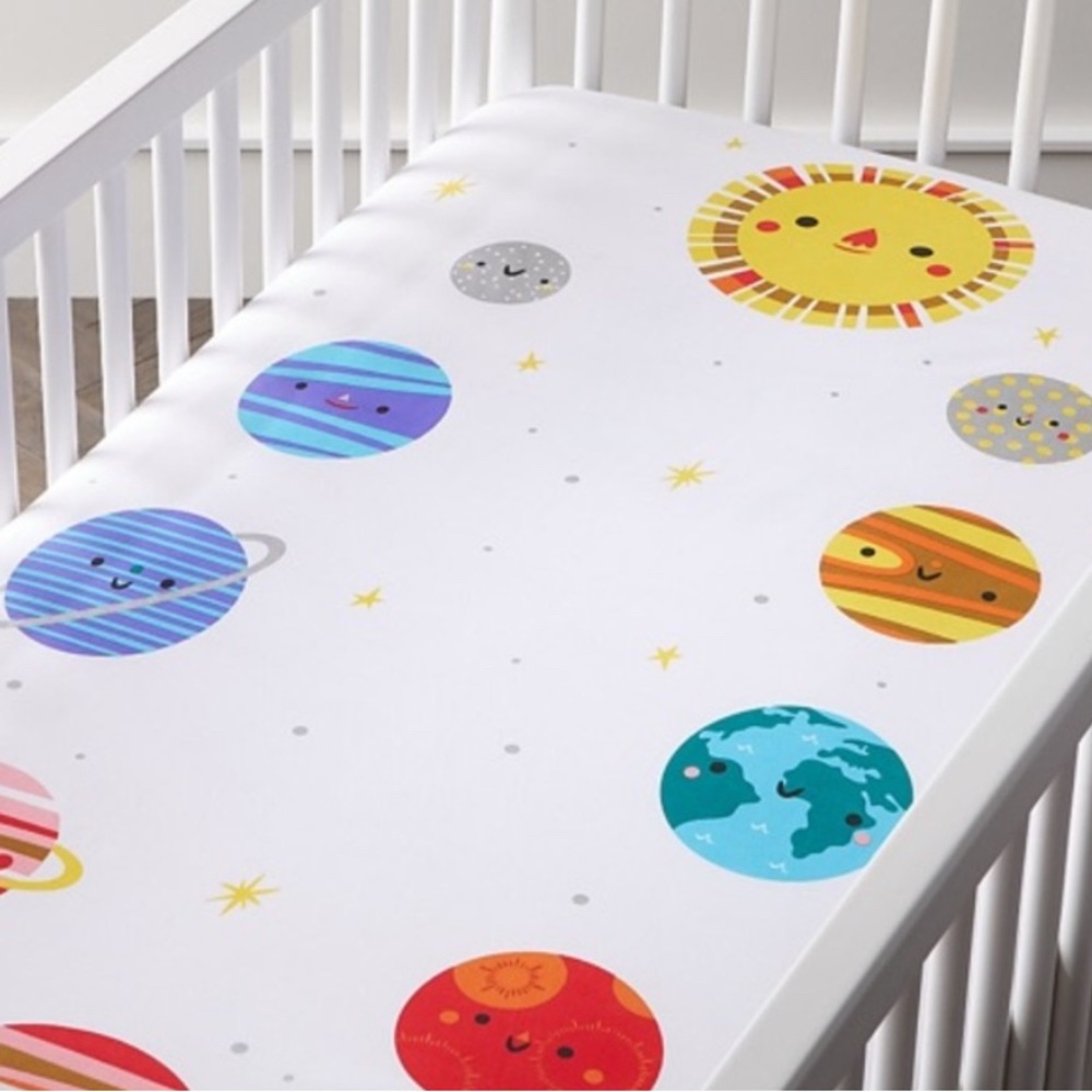 Crate&Barrel Multicolor Crib Fitted Sheet